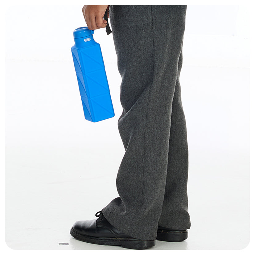 Blue Skyward Brigade Square Silicone Bottle