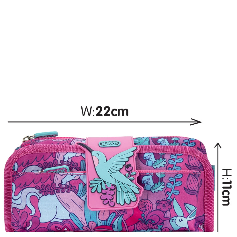 Pink Fantastical Forest Fold Over Pencil Case