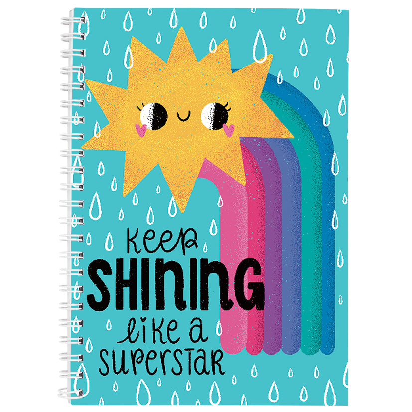 Keep Shining A5 Spiral Notebook