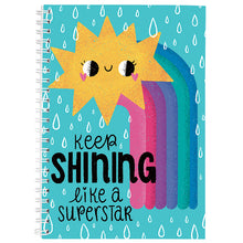 Load image into Gallery viewer, Keep Shining A5 Spiral Notebook