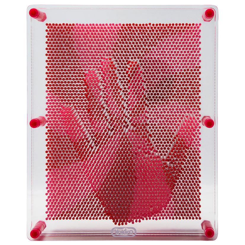 Pink & Red Large Swirl Pin Art