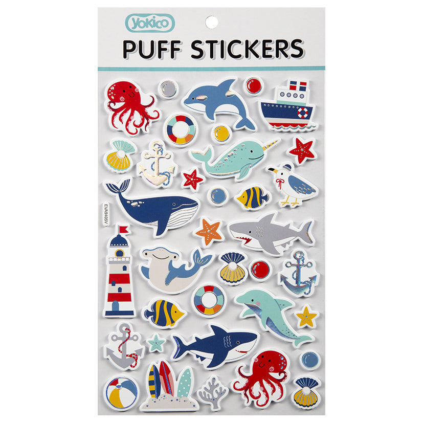 Assorted Puff Sticker sheet - Sea