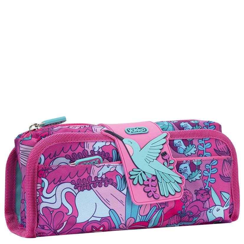 Pink Fantastical Forest Fold Over Pencil Case