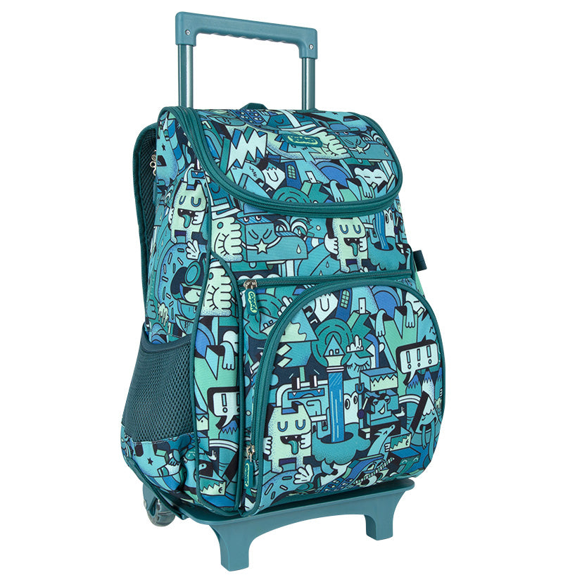 Green MashUp Removable Trolley Backpack