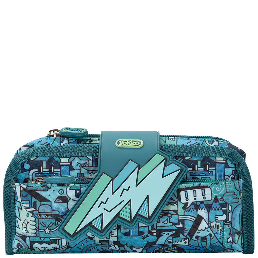 FLIP&DRAW Ⅰ Ⅱ セット Green MashUp Fold over Pencil Case – Yokico