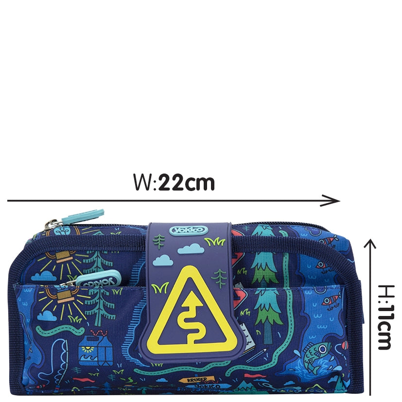 Blue Yoki Explorers Fold Over Pencil Case