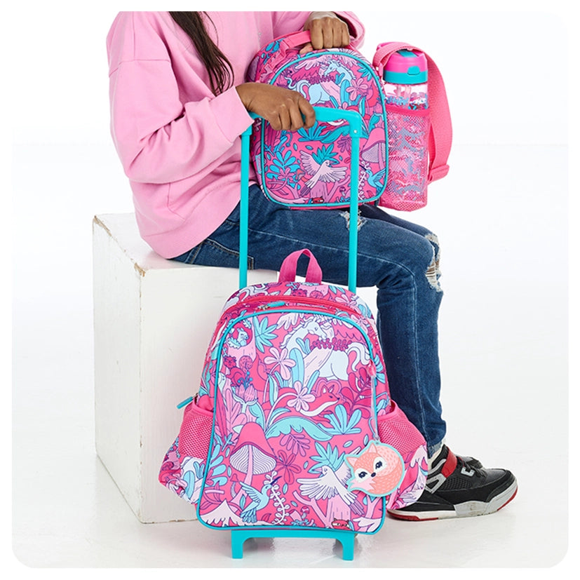 Pink Fantastical Forest Junior Trolley Backpack
