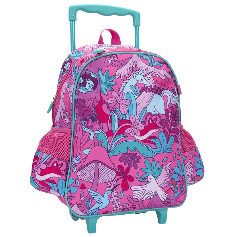 Pink Fantastical Forest Junior Trolley Backpack