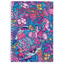 Load image into Gallery viewer, Pink Reef Buddies A4 Spiral Notebook
