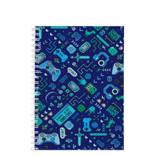 Load image into Gallery viewer, Blue Game Over A5 Spiral Notebook