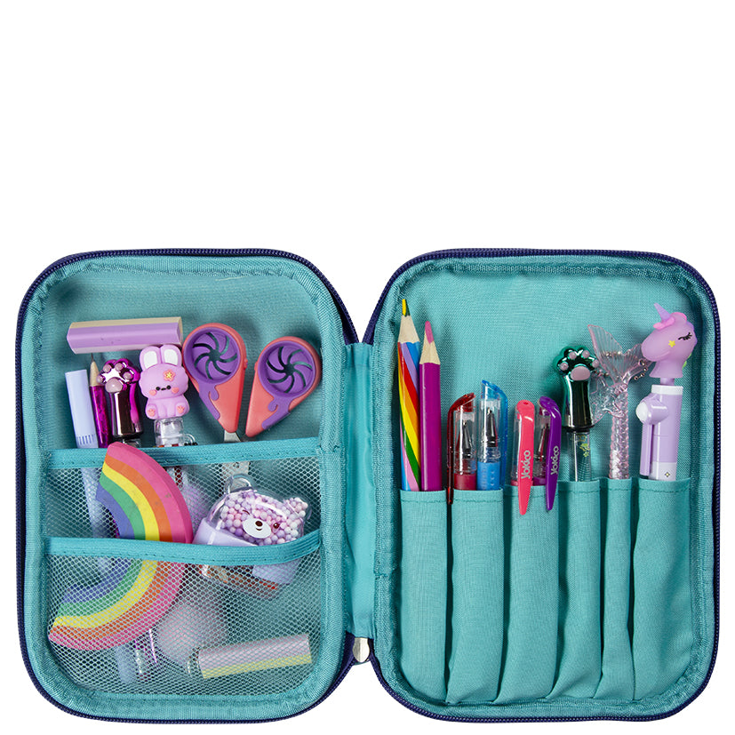 Purple Fantastical Forest Dbl Hardshell Pencil Case