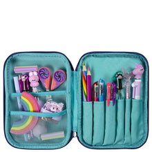 Load image into Gallery viewer, Purple Fantastical Forest Dbl Hardshell Pencil Case