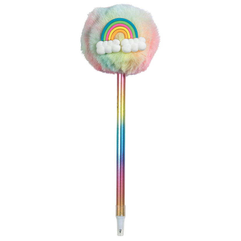 Ombre Rainbow Pom Pom Pen