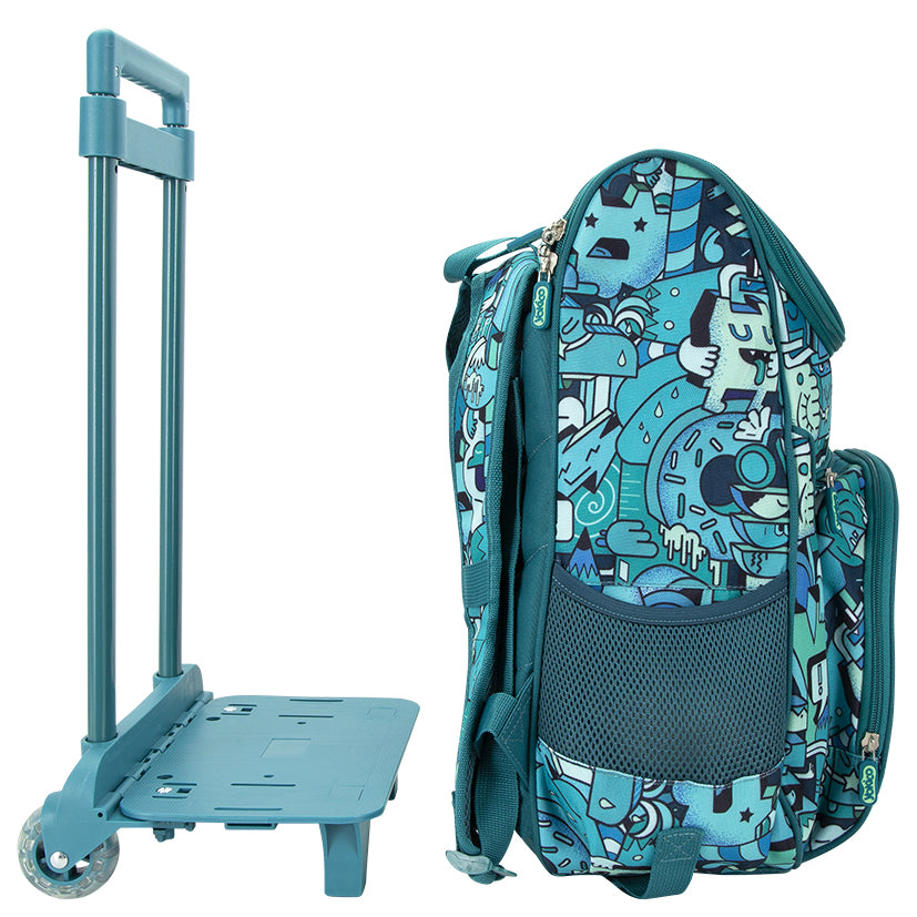Green MashUp Removable Trolley Backpack