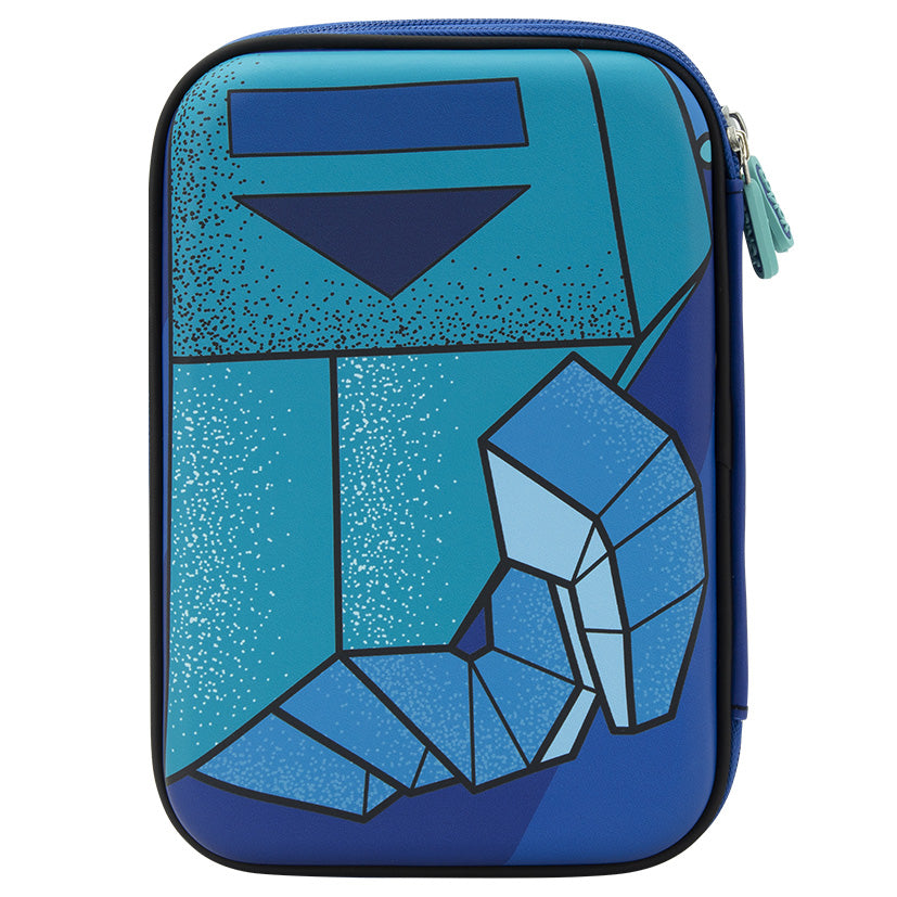 Blue Illi MashUp Dbl Hardshell Pencil Case