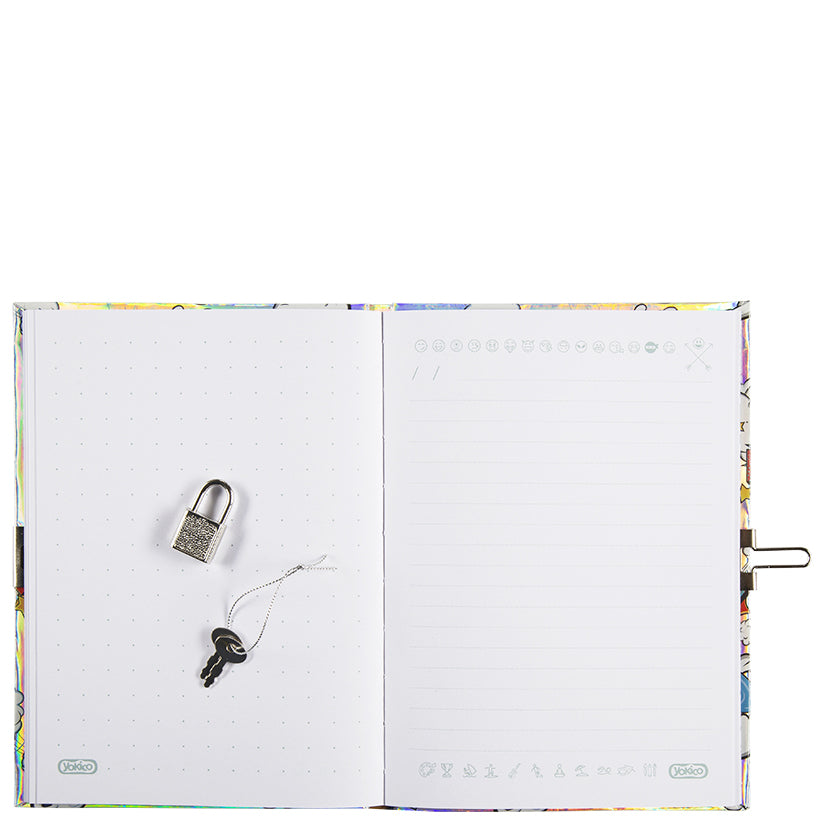 Kaboom Iridescent Paper Lockable Journal