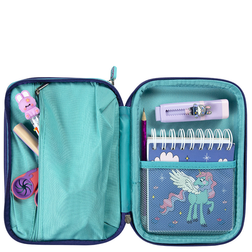 Purple Fantastical Forest Dbl Hardshell Pencil Case