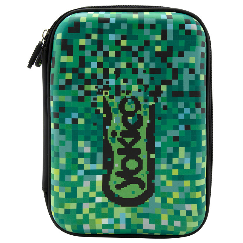 Green Pixel Build Dbl Hardshell Pencil Case