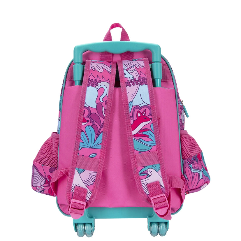 Pink Fantastical Forest Junior Trolley Backpack