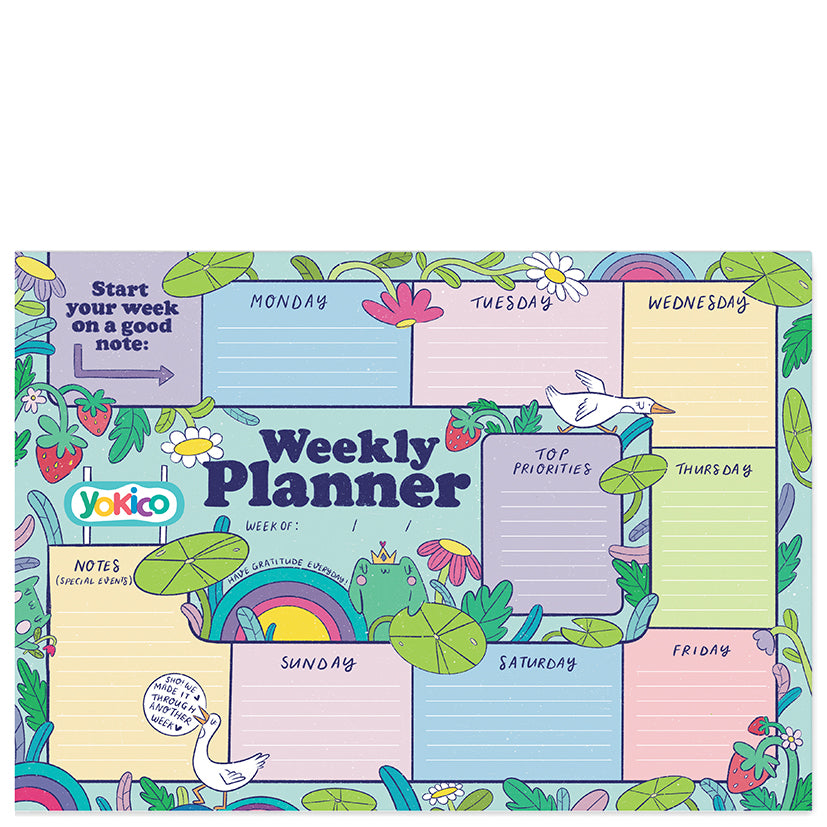 Waddle Through Your Weekly A4 Desk Planner