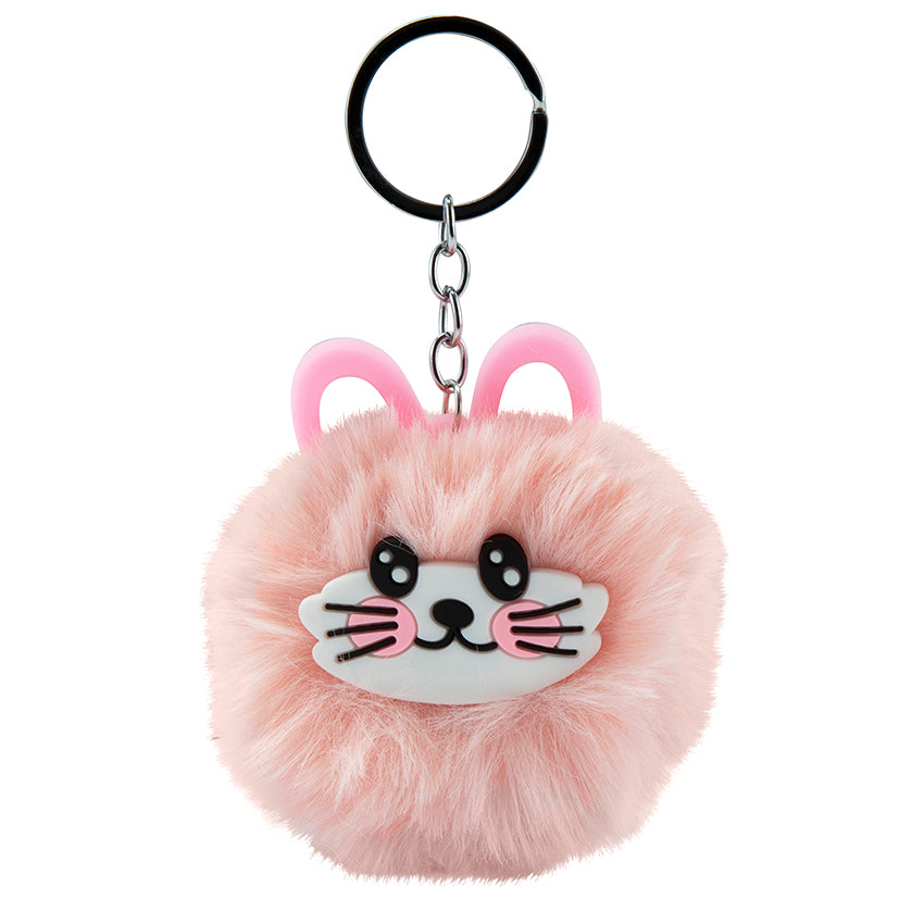 Fluffy Fox Pom Pom Keychain