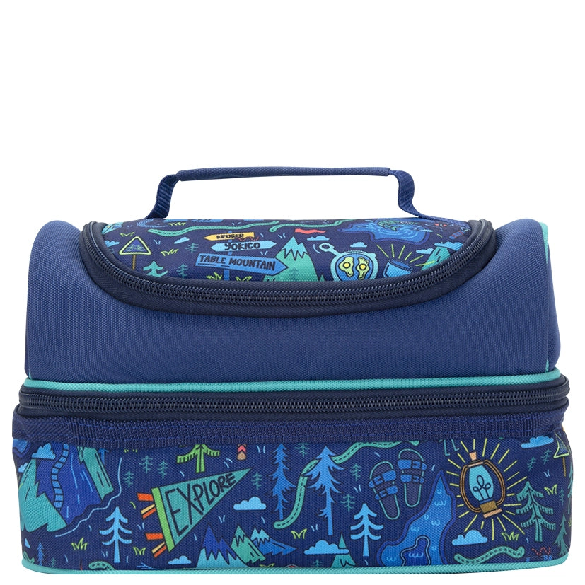 Blue Yoki Explorers Double Lunchbox