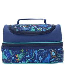 Load image into Gallery viewer, Blue Yoki Explorers Double Lunchbox