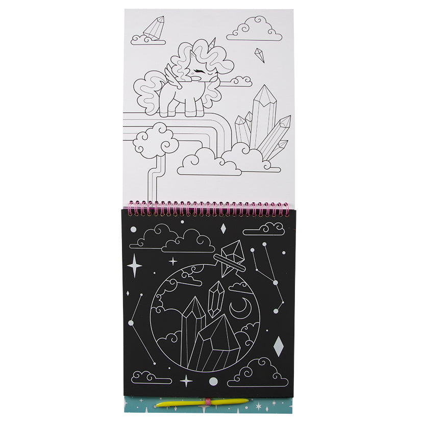 Wings, Wands & Unicorns Scratch & Colouring Set