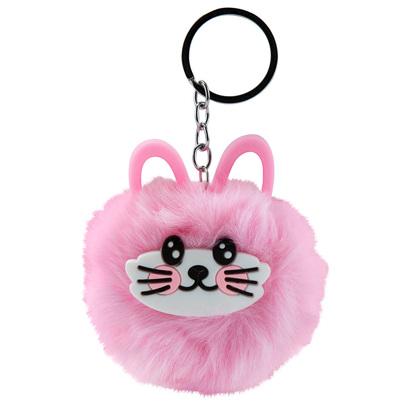 Fluffy Fox Pom Pom Keychain