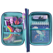 Load image into Gallery viewer, Purple Fantastical Forest Dbl Hardshell Pencil Case