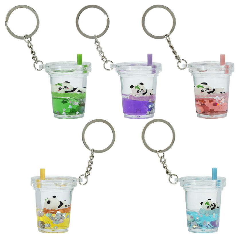 Floaty Panda Cup Keychain