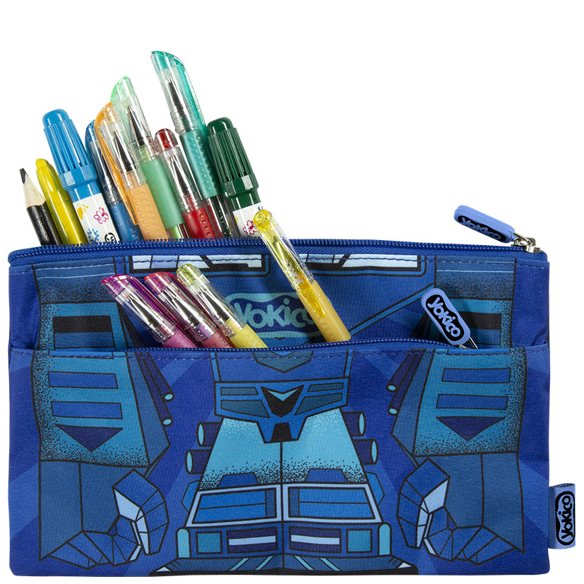 2 Zip Blue Illi MashUp Pencil Case