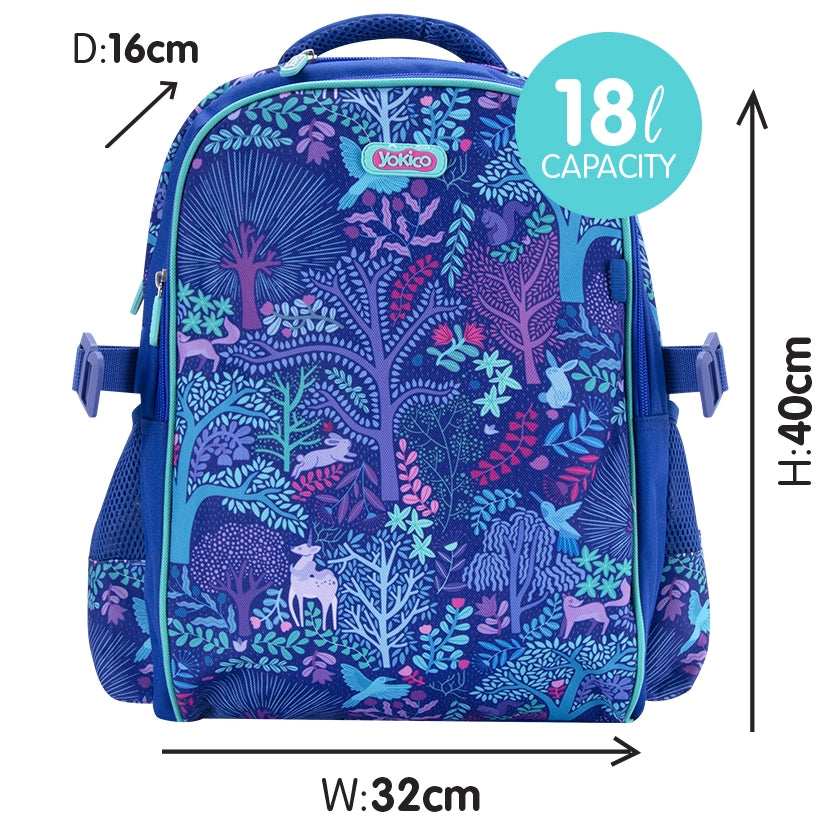 Purple Fantastical Forest Backpack (Clip-on)