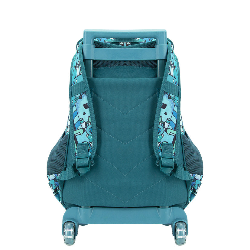 Green MashUp Removable Trolley Backpack