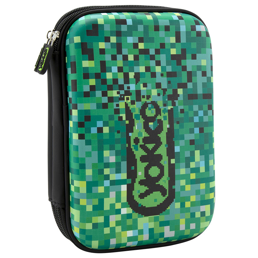 Green Pixel Build Dbl Hardshell Pencil Case