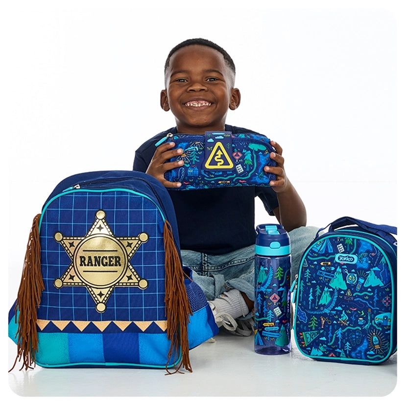 Blue Yoki Explorers Fold Over Pencil Case