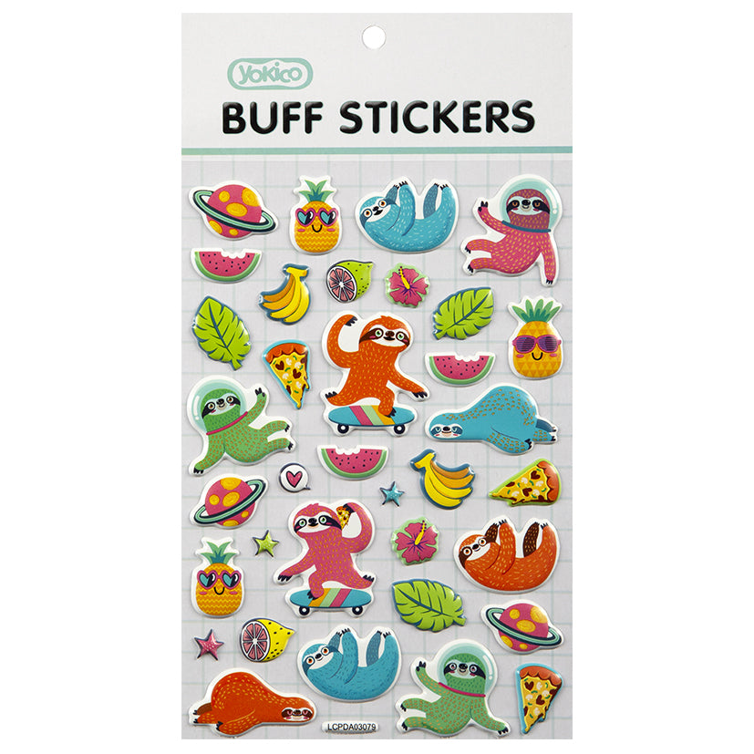 Assorted Buff Sticker sheet - Sloth