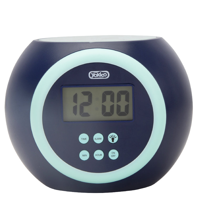 Blue Star Light Projection Alarm Clock