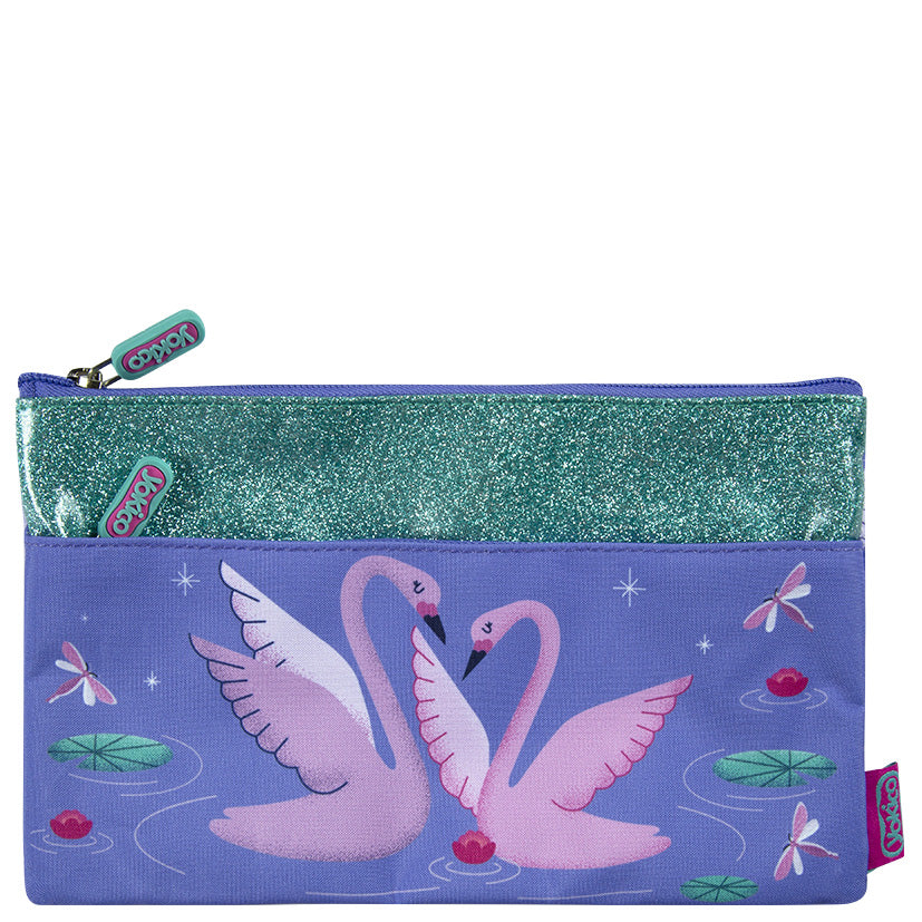 2 Zip Swans Pencil Case