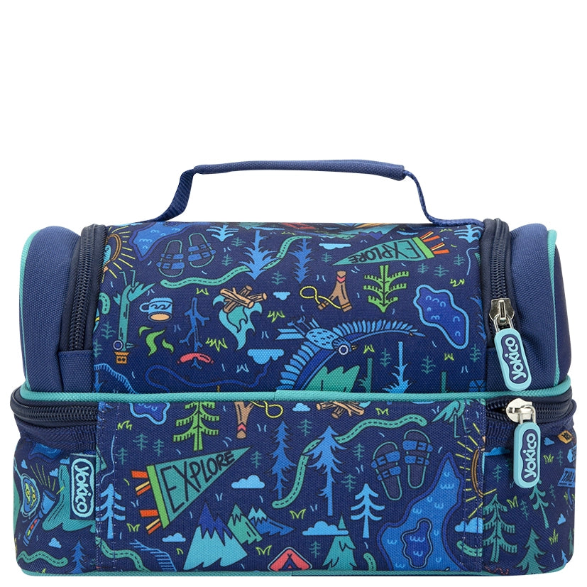Blue Yoki Explorers Double Lunchbox