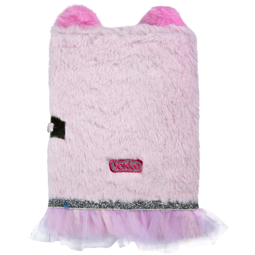 Ballet Bunny Fluffy Lockable Journal