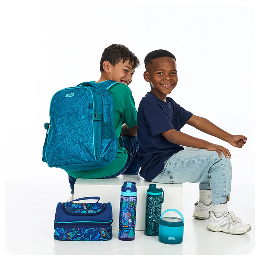 Blue Yoki Explorers Double Lunchbox