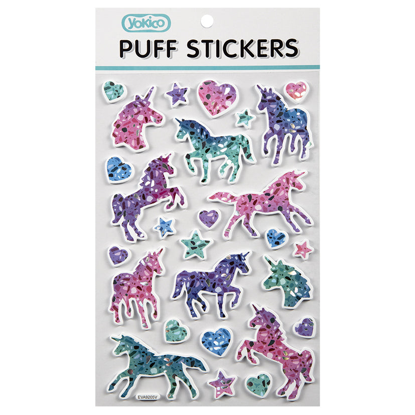 Assorted Puff Sticker sheet - Horses