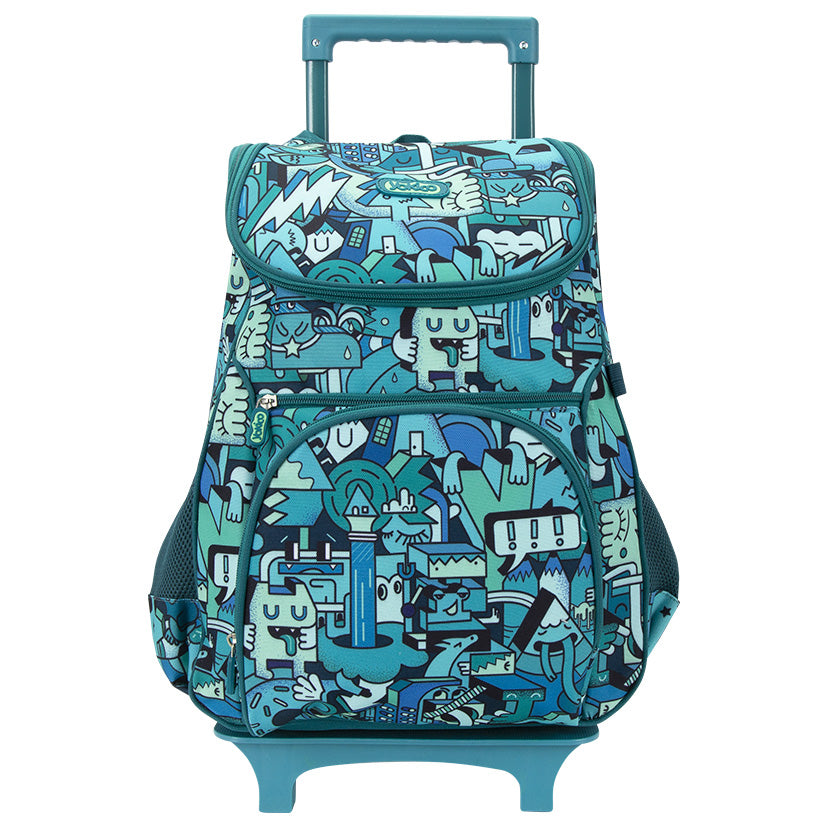 Green MashUp Removable Trolley Backpack