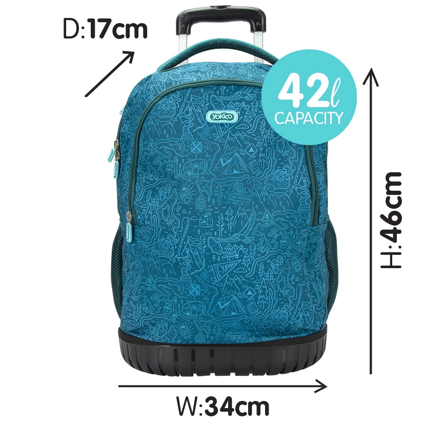 Green Yoki Explorers Premium Trolley Backpack