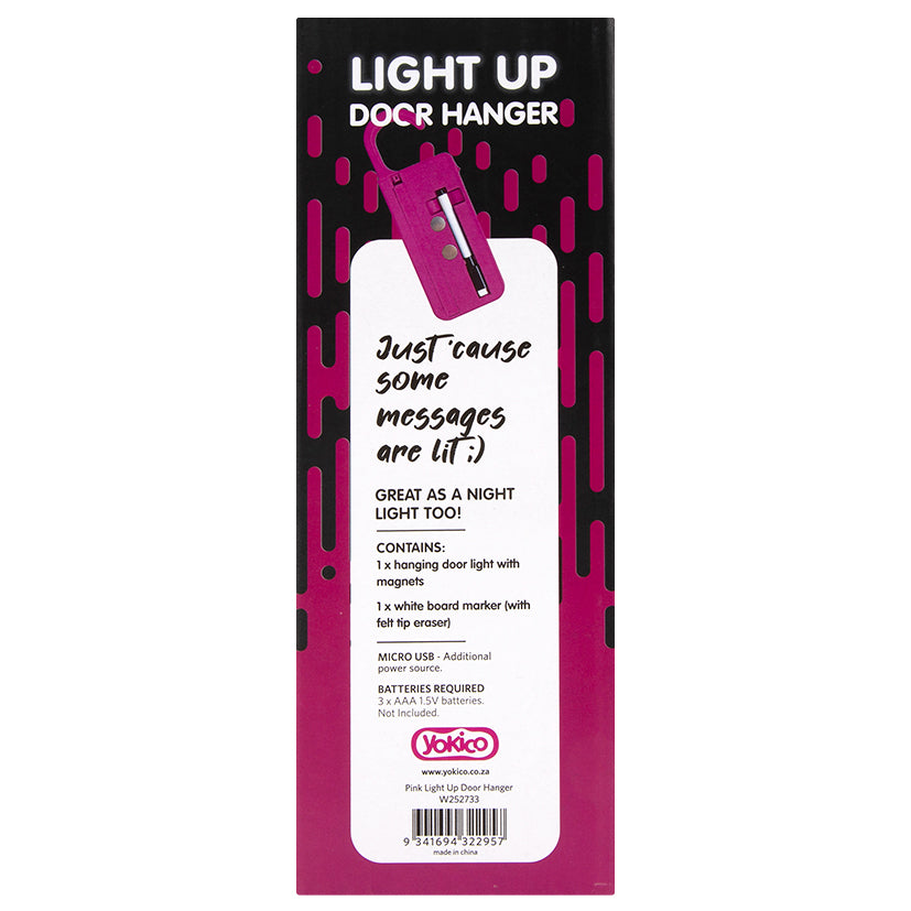 Pink Light Up Door Hanger