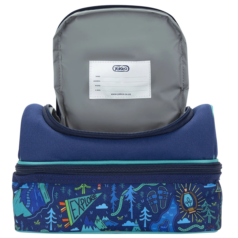 Blue Yoki Explorers Double Lunchbox