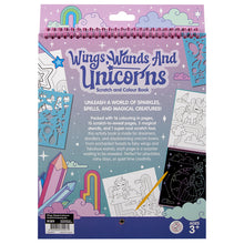 Load image into Gallery viewer, Wings, Wands &amp; Unicorns Scratch &amp; Colouring Set
