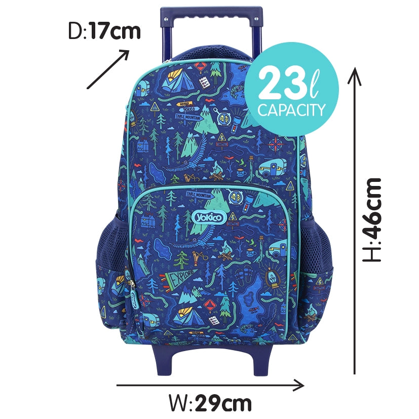 Blue Yoki Explorers Large Trolley Backpack