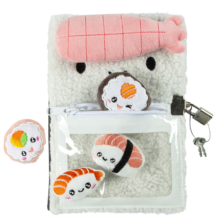 Sushi's Sushi Fluffy Lockable Journal